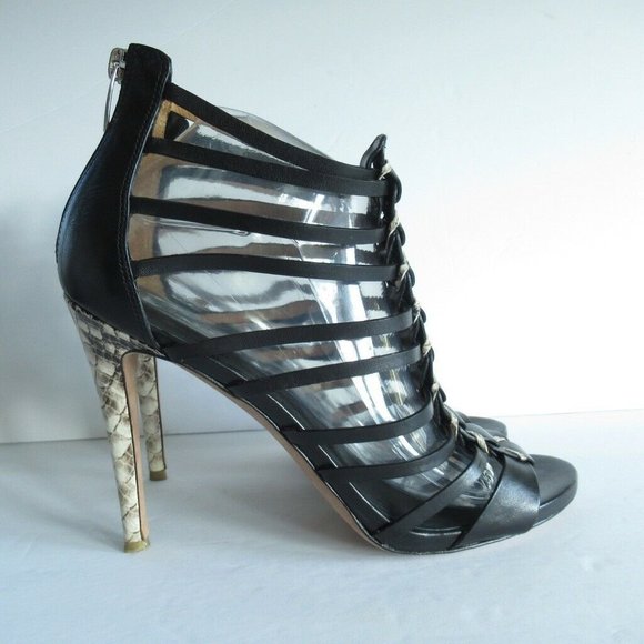 Coach Shoes - SOLD Coach Josey Heels Snake Python Stiletto Gladiator